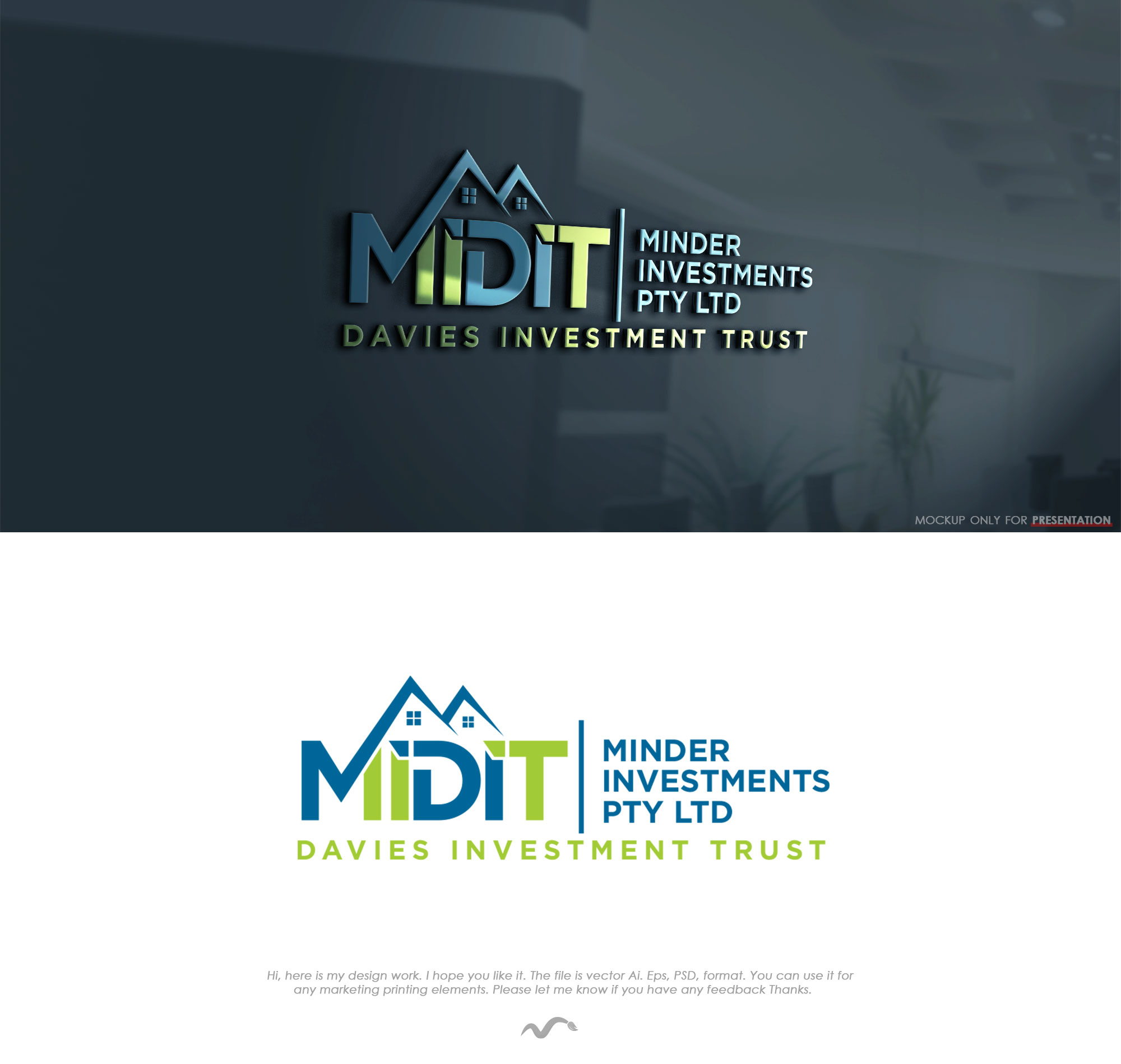 Diseño de Logo por Mono.co para Minder Investments P/L atf Davies Investment Trust | Diseño #25035606
