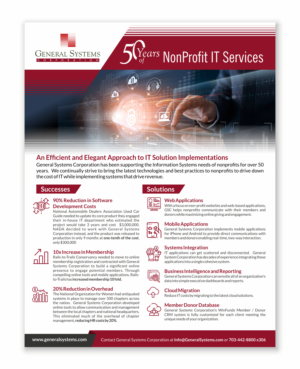 One page flyer for nonprofit focused IT company | Flyer-Design von nng