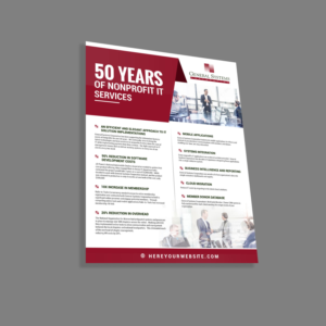 One page flyer for nonprofit focused IT company | Flyer Design by Schöpfer