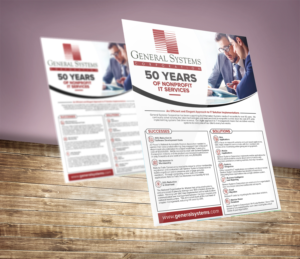 One page flyer for nonprofit focused IT company | Flyer-Design von Aurora:)