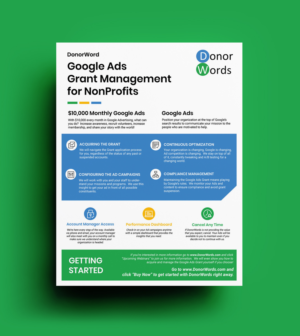 DonorWords.com service for managing google advertising grants | Design de Flyer par JK18