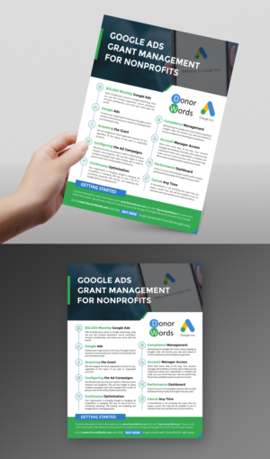 DonorWords.com service for managing google advertising grants | Design de Flyer par ecorokerz