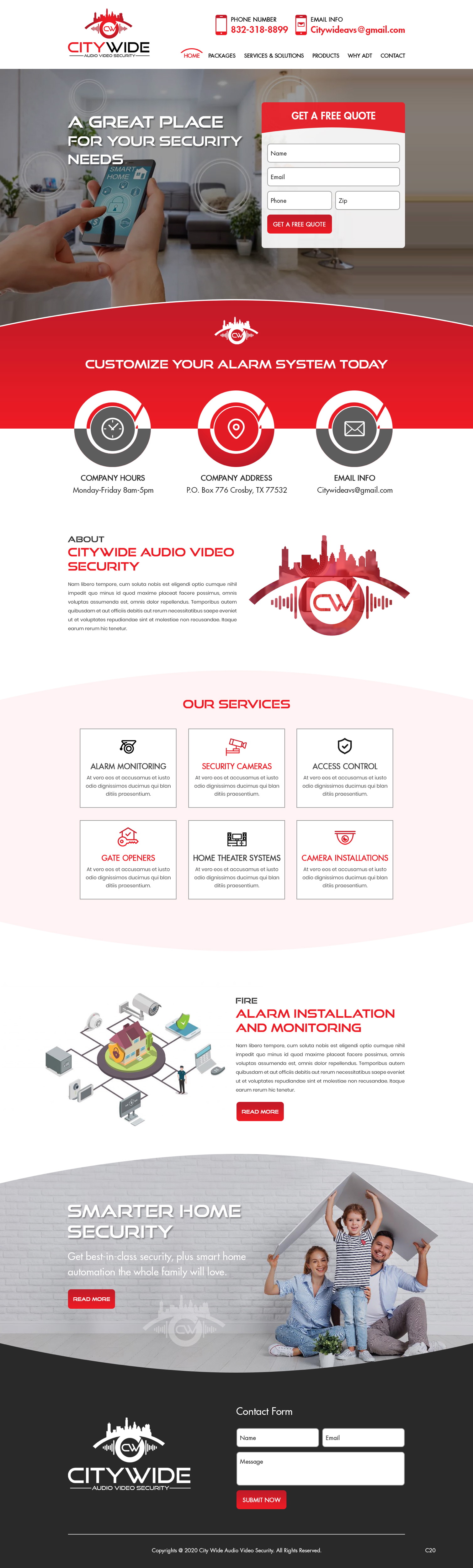 Web-Design von pb für Citywide Audio Video Security | Design #25068885