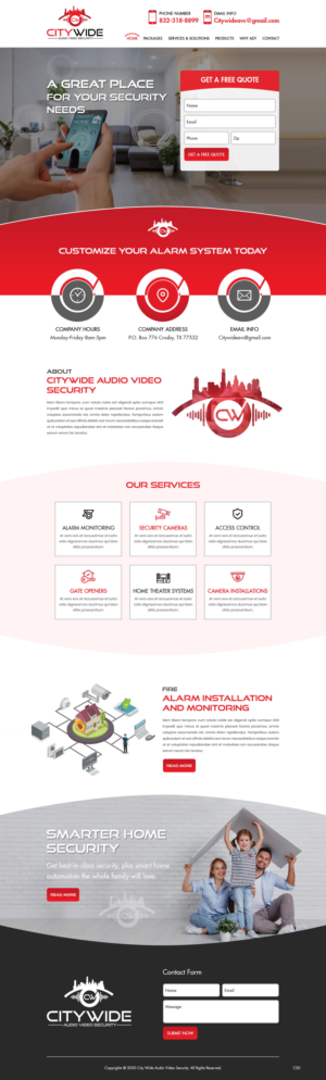 Web Design by pb for Citywide Audio Video Security | Design: #25068885