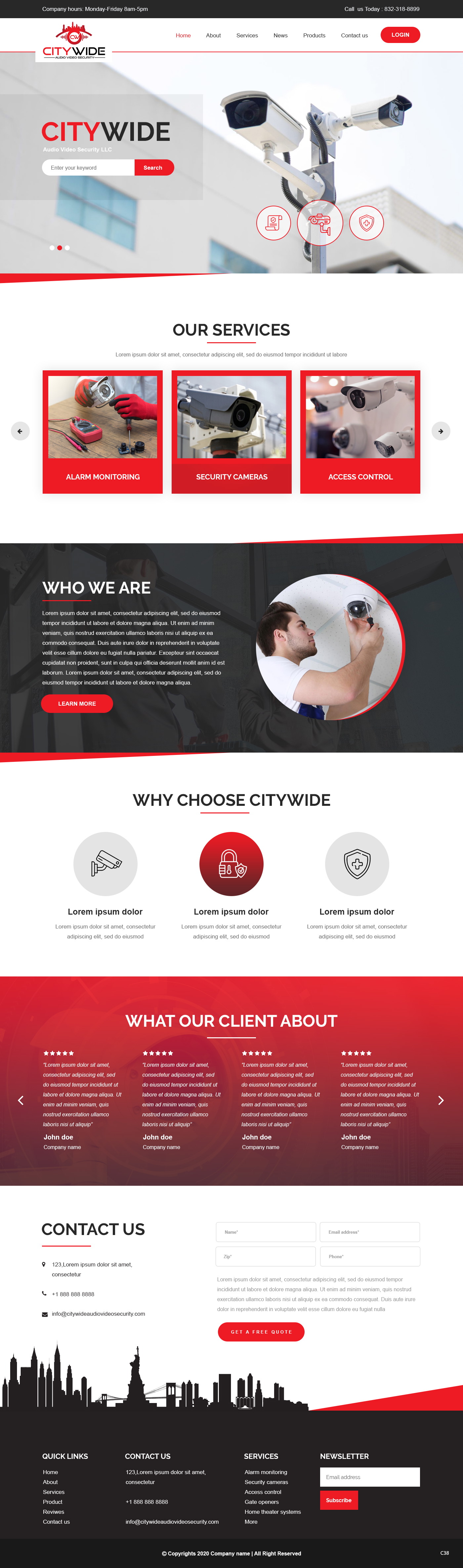 Web-Design von pb für Citywide Audio Video Security | Design #25068892