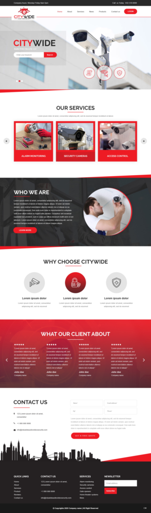 Web Design by pb for Citywide Audio Video Security | Design: #25068892