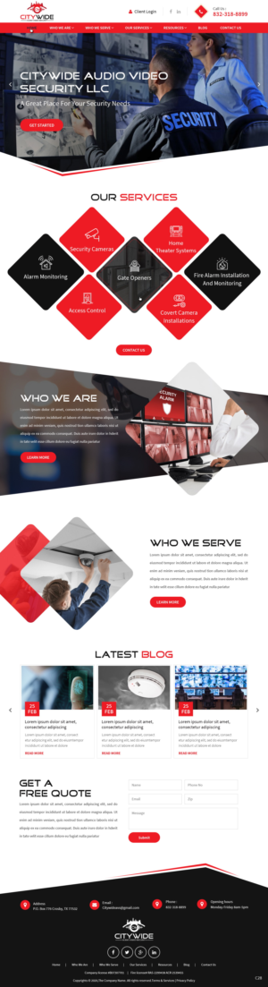 Web Design by pb for Citywide Audio Video Security | Design: #25070245