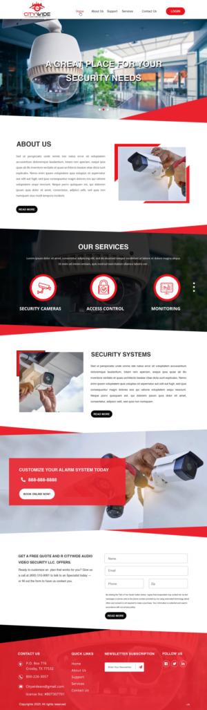 Web Design by pb for Citywide Audio Video Security | Design: #25070248