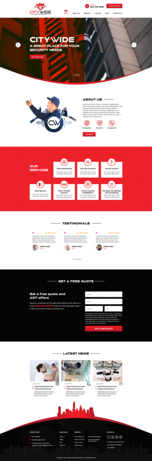 Web Design by Senthil Kumaar V for Citywide Audio Video Security | Design: #25062541
