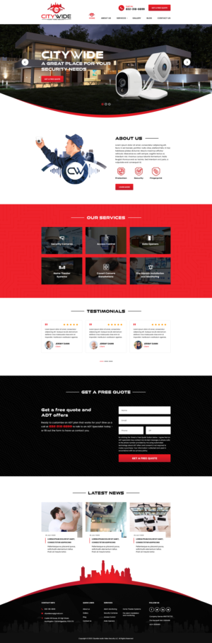 Web Design by Senthil Kumaar V for Citywide Audio Video Security | Design: #25062815