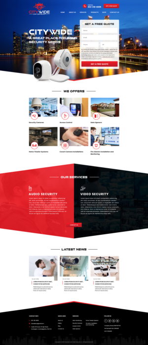 Web Design by Senthil Kumaar V for Citywide Audio Video Security | Design: #25069999