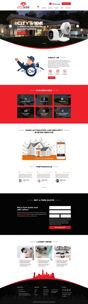Web Design by Tamil Tech for Citywide Audio Video Security | Design #25078477