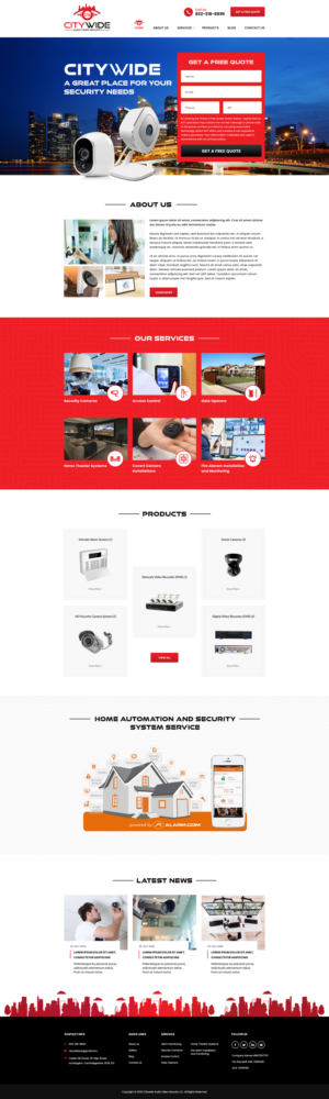 Web Design by Senthil Kumaar V for Citywide Audio Video Security | Design: #25082591