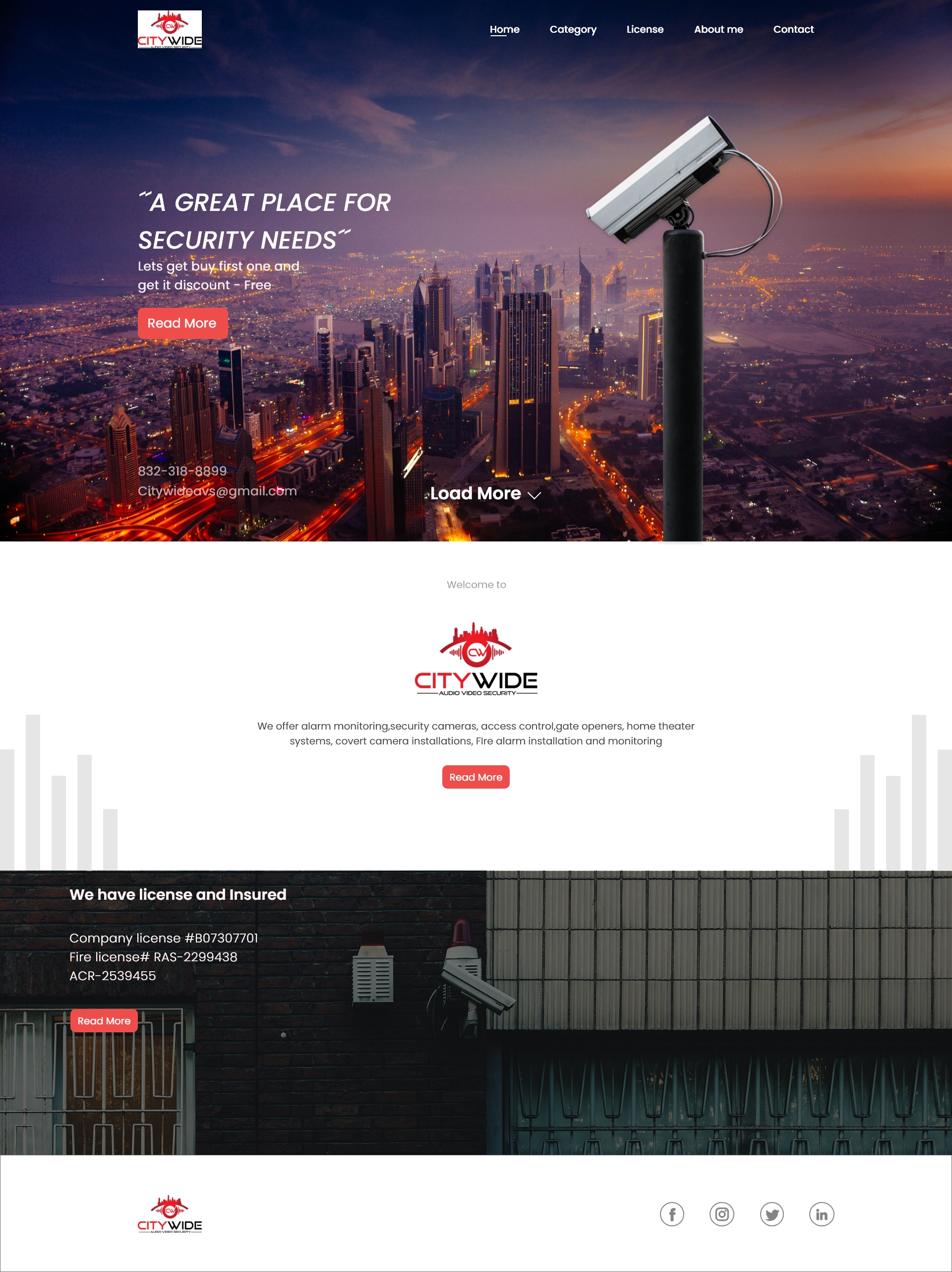 Web Design by Artlam Design for Citywide Audio Video Security | Design #25062185