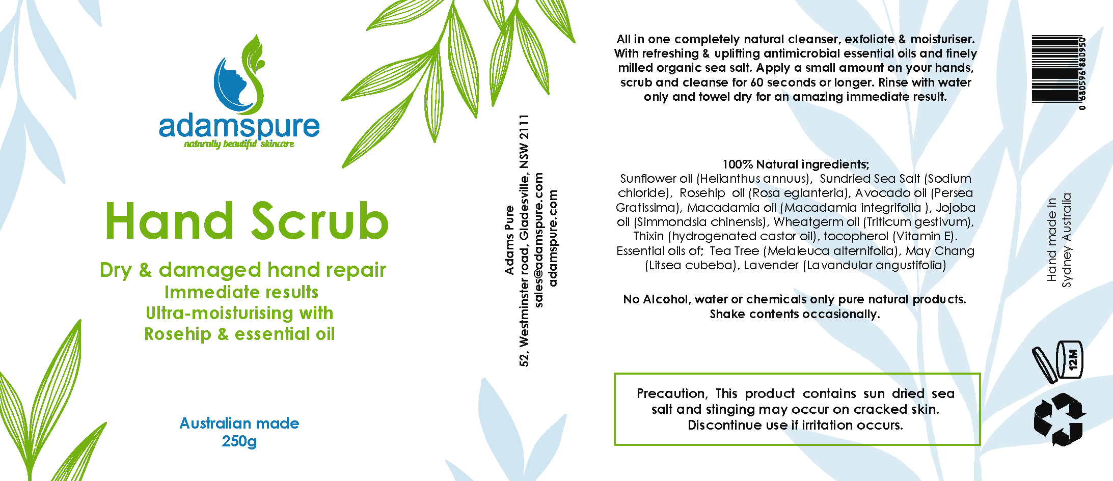 Label Design by Ravin Designs for Adams Pure Australian Sunshine | Design #25114127