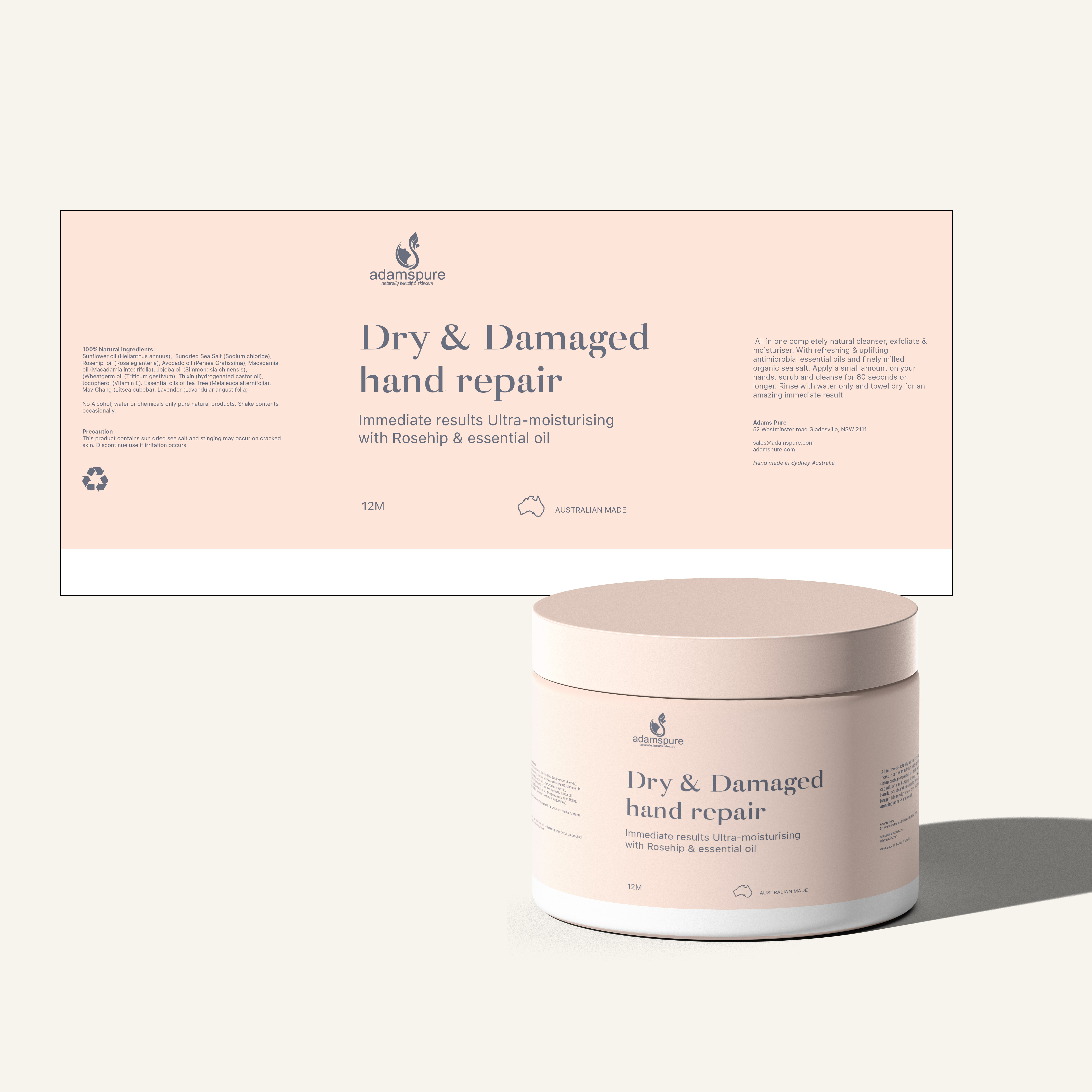 Label Design by cioffi.gianfranco for Adams Pure Australian Sunshine | Design #25095071