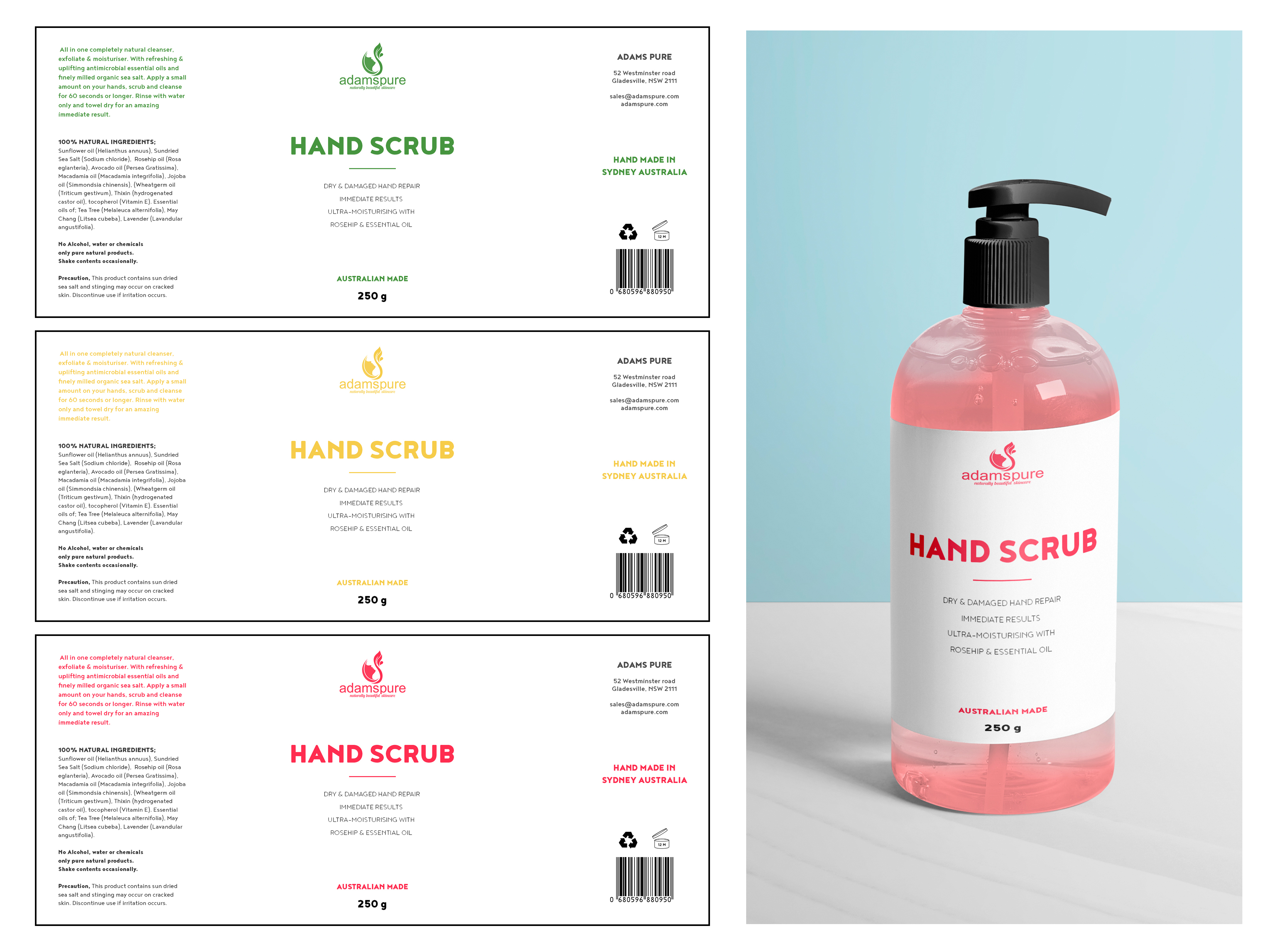 Label Design by Zenr Lenux for Adams Pure Australian Sunshine | Design #25062326