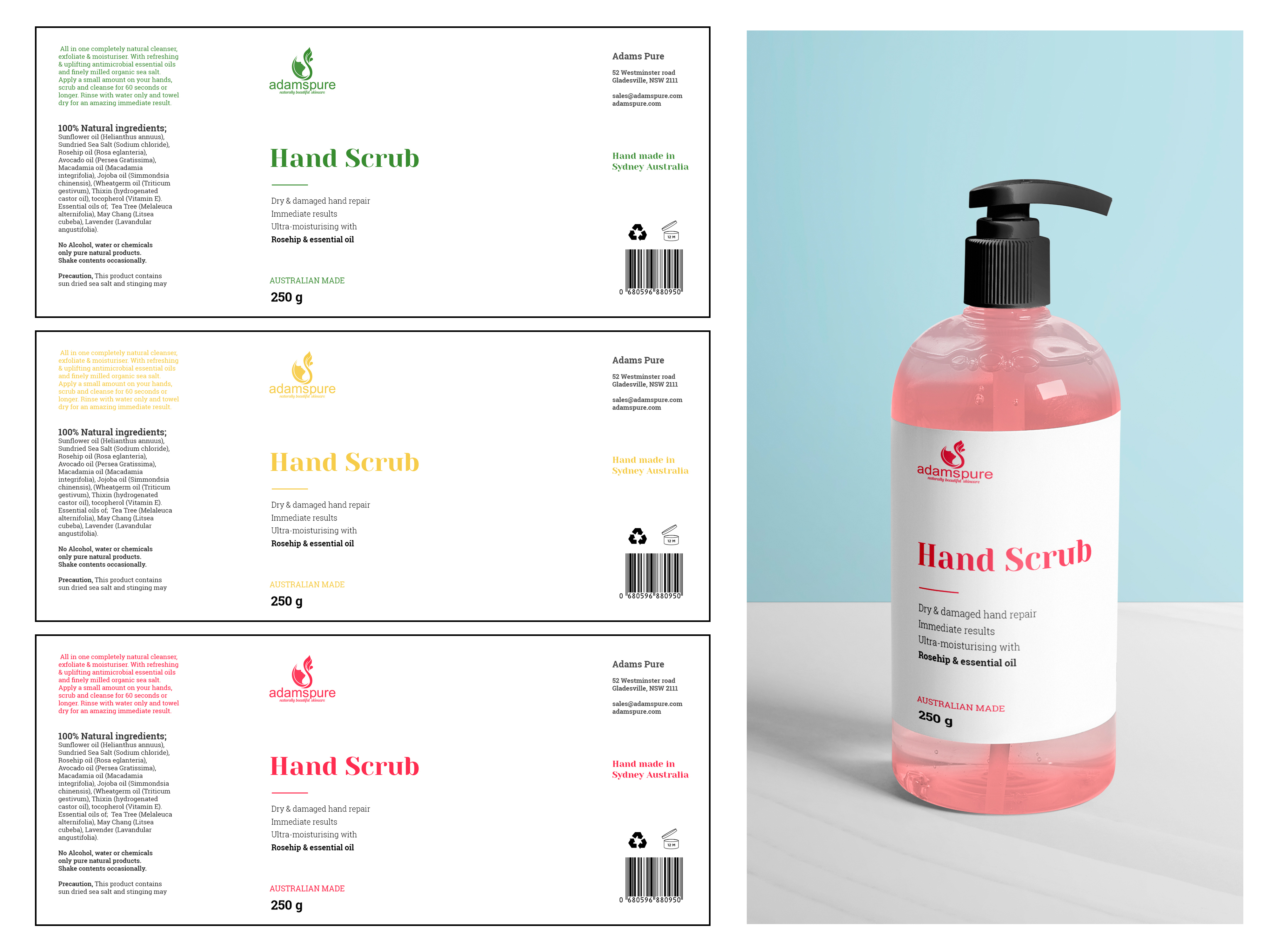 Label Design by Zenr Lenux for Adams Pure Australian Sunshine | Design #25062333