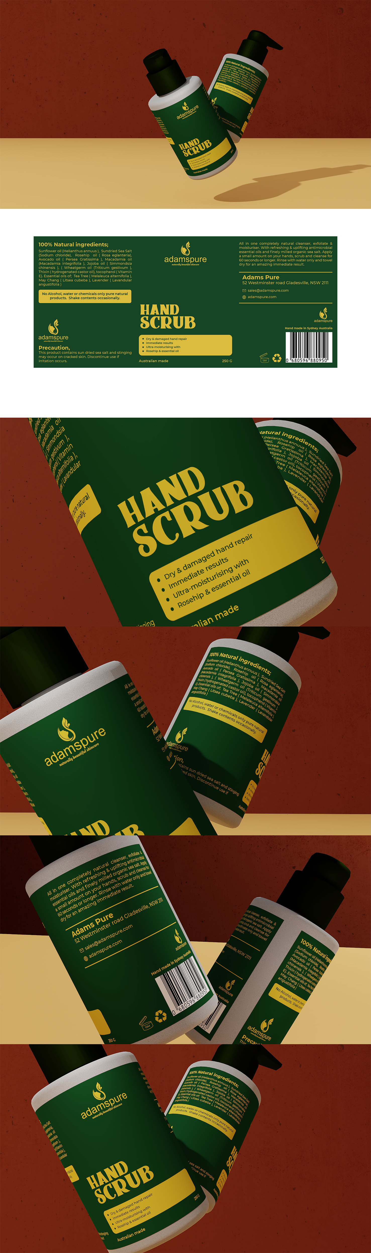 Label Design by The_Zesh for Adams Pure Australian Sunshine | Design #25104519