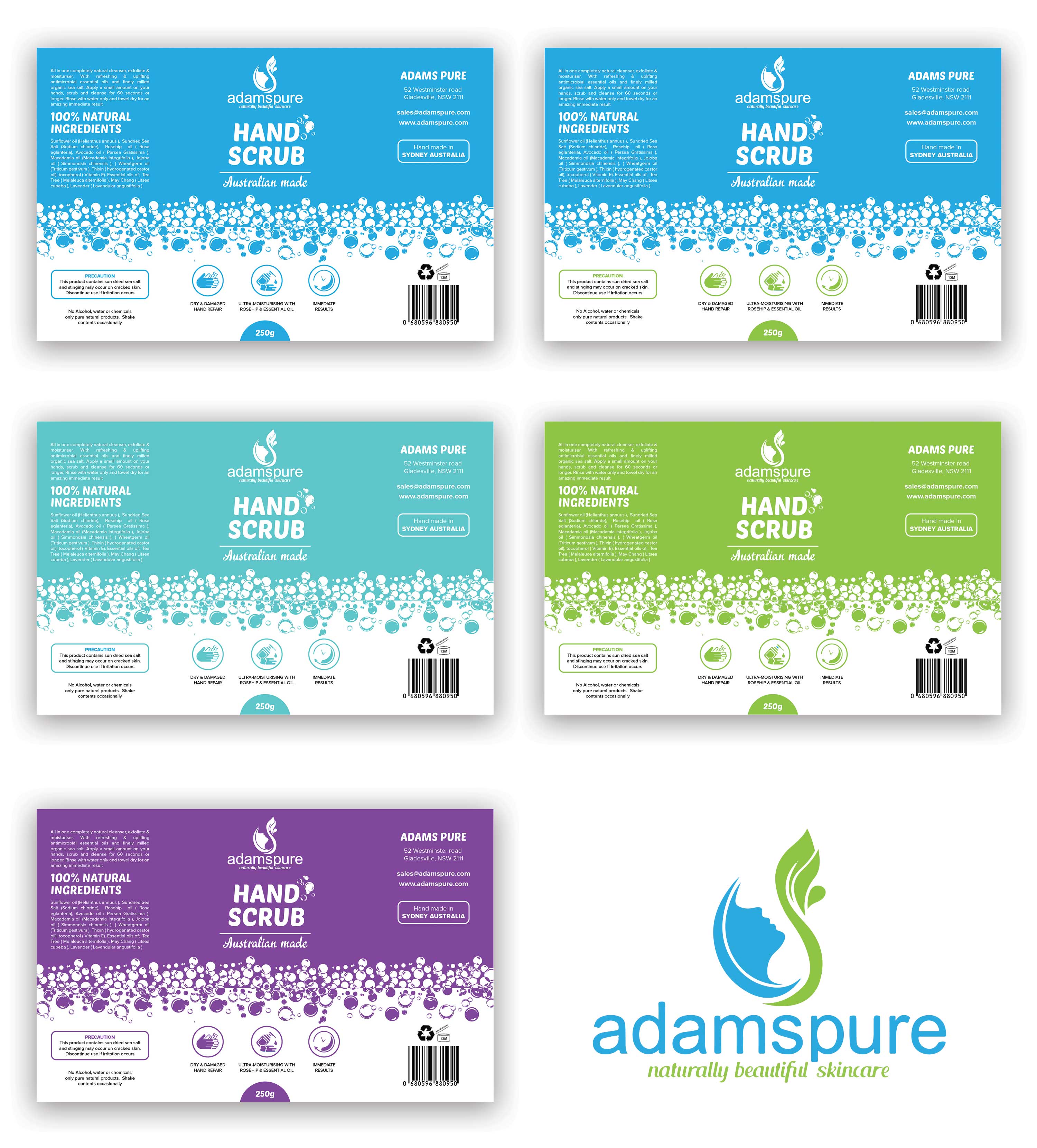 Label Design by Shumaila Kiran for Adams Pure Australian Sunshine | Design #25074181