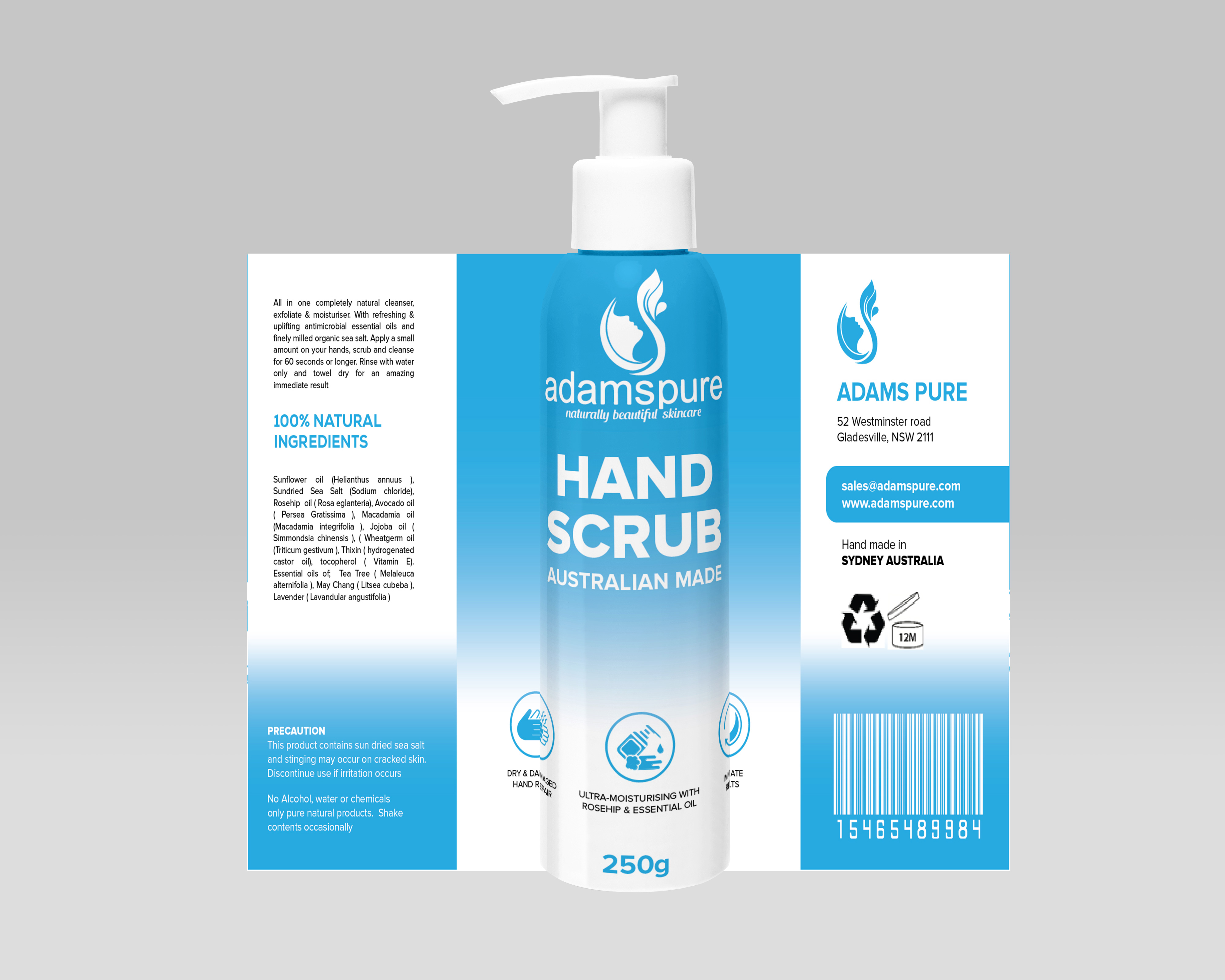 Label Design by Shumaila Kiran for Adams Pure Australian Sunshine | Design #25074182