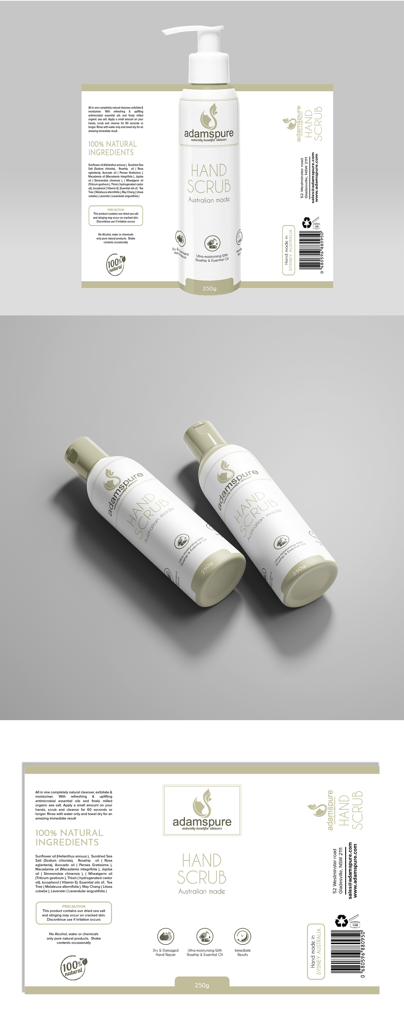 Label Design by Shumaila Kiran for Adams Pure Australian Sunshine | Design #25076344