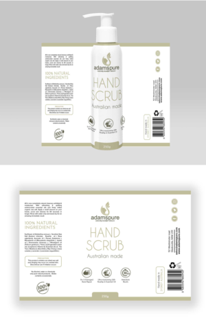 Adams Pure , Australian natural body care needs a new product label.  | Diseño de Etiqueta por Shumaila Kiran