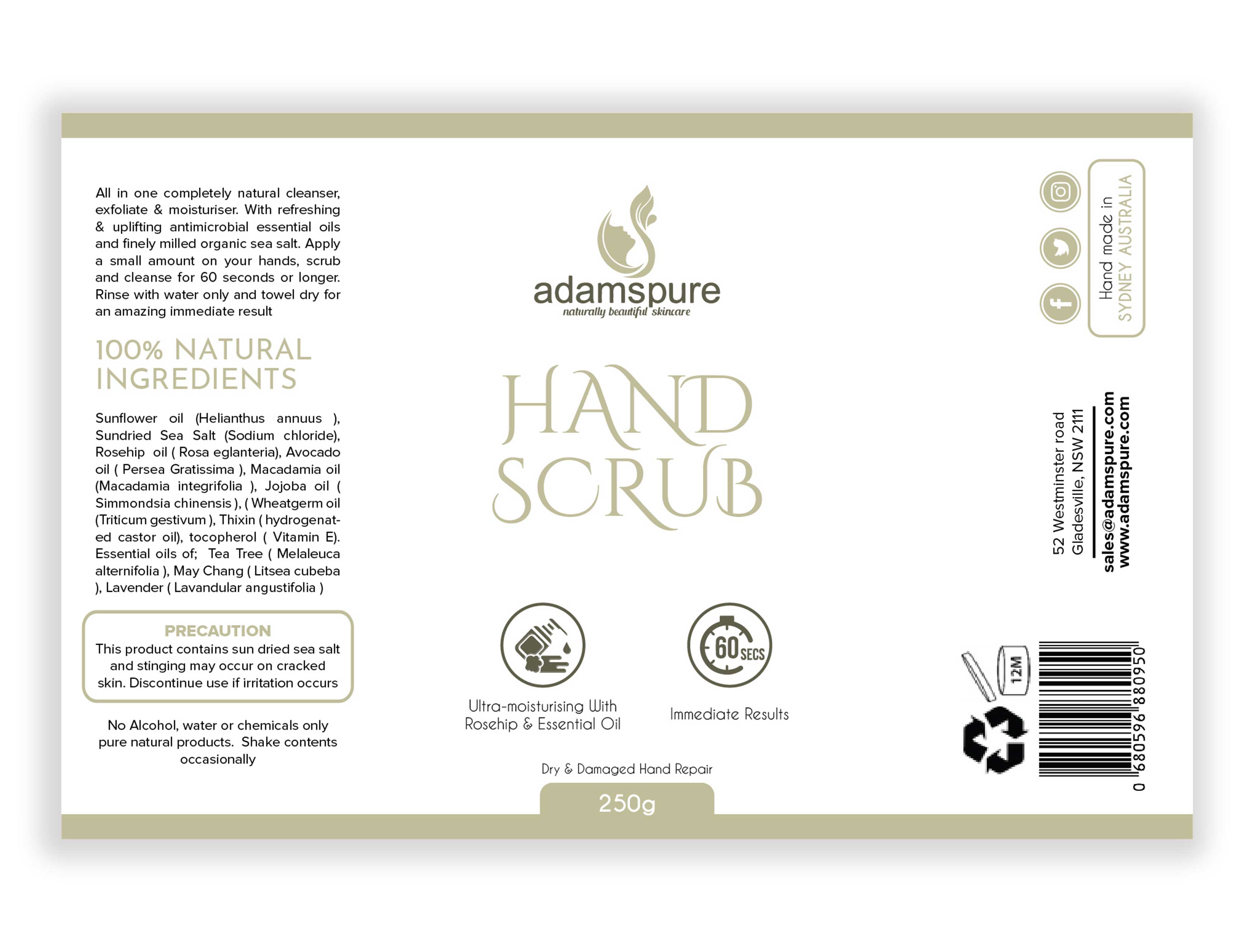 Diseño de Etiqueta por Shumaila Kiran para Adams Pure Australian Sunshine | Diseño #25113637