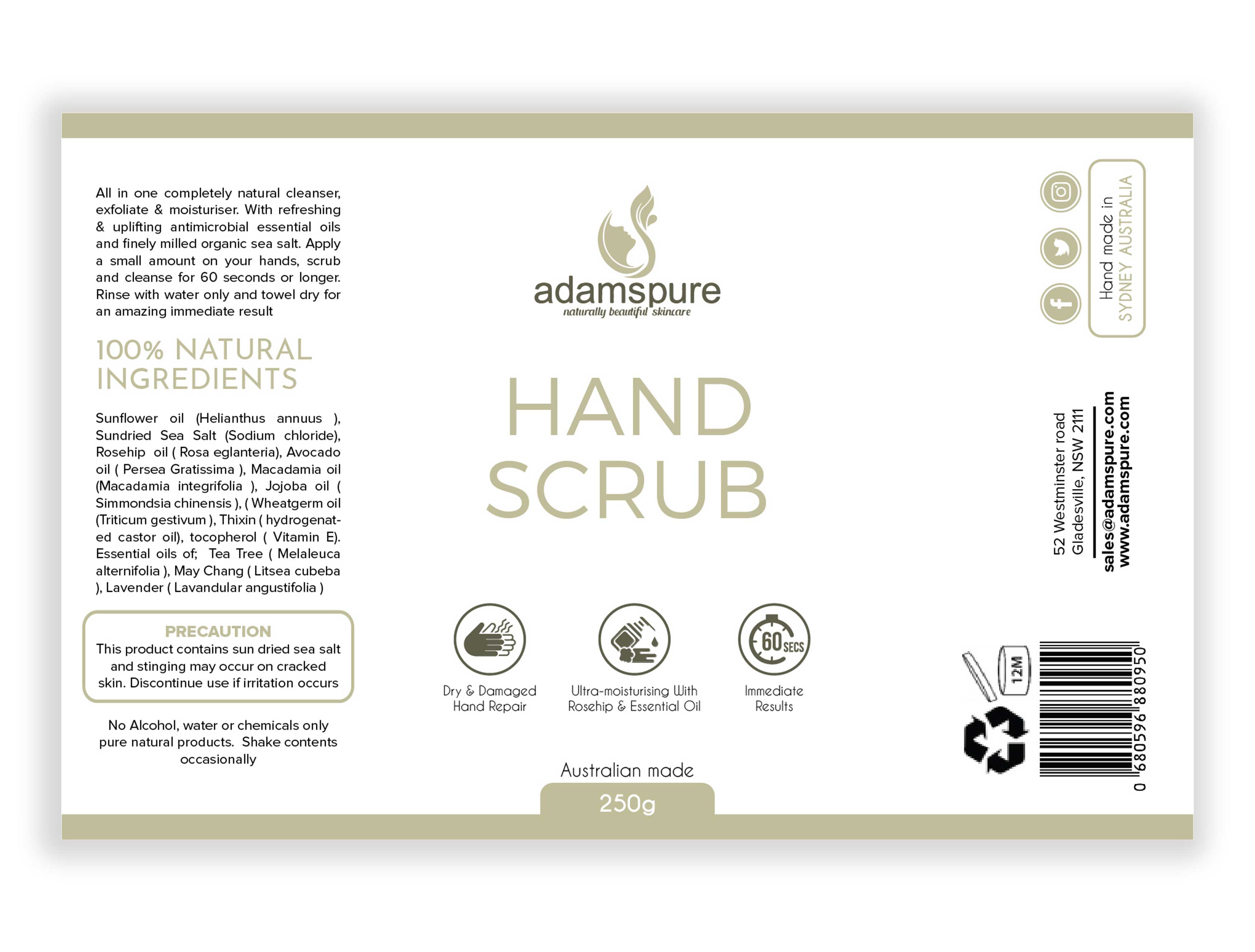 Label Design by Shumaila Kiran for Adams Pure Australian Sunshine | Design #25113652