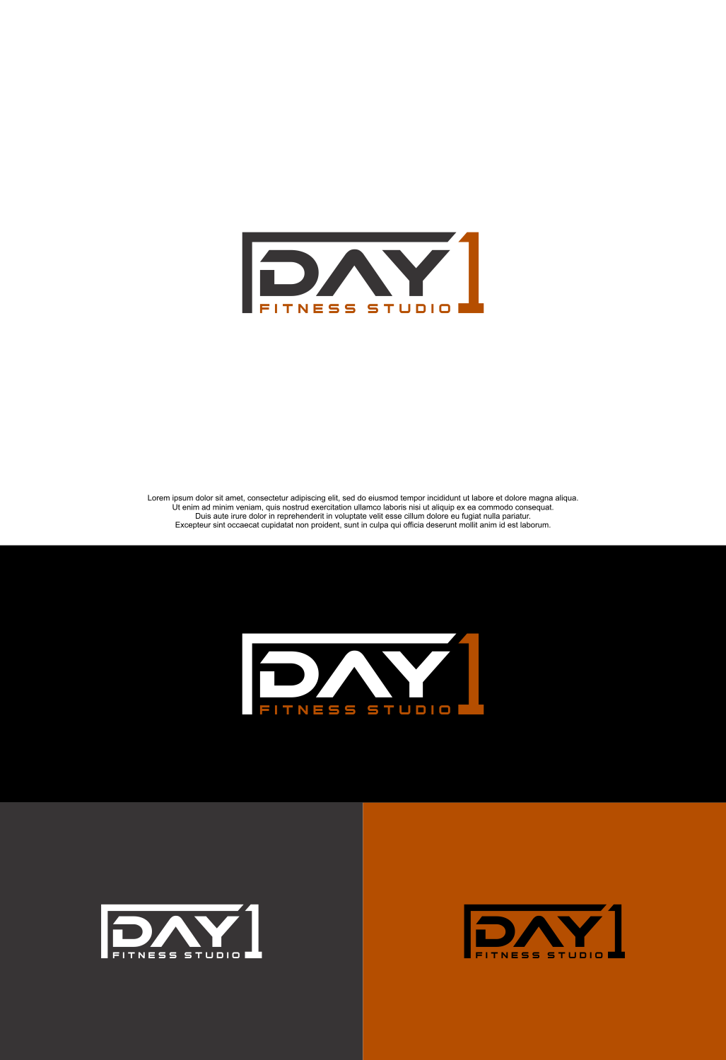 Logo Design by siti MWDesign for Day1 Fitness Studios Pty Ltd | Design #25087700