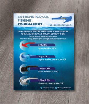 International Boat Anchor Manufacturer needs an Ad designed for Extreme Kayak fishing tournament | Werbe-Design von alex989