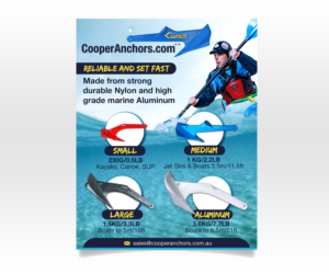 International Boat Anchor Manufacturer needs an Ad designed for Extreme Kayak fishing tournament | Werbe-Design von Luniere Designs
