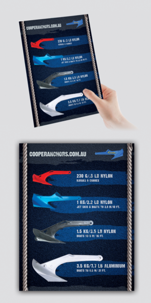International Boat Anchor Manufacturer needs an Ad designed for Extreme Kayak fishing tournament | Werbe-Design von BLUE WINGS