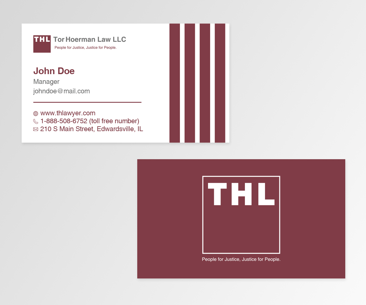 Business Card Design by BobiDesign for TorHoerman Law LLC | Design #25083092