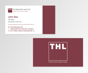 Business Card Design by BobiDesign for TorHoerman Law LLC | Design: #25083098