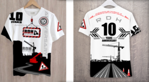 10 Years in Business Shirt for Civil Construction company. | T-shirt Design by edge design