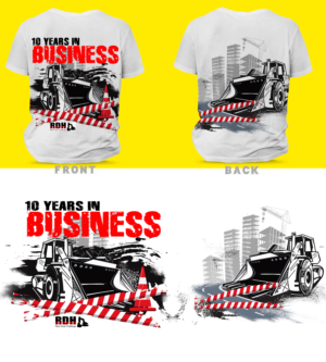 10 Years in Business Shirt for Civil Construction company. | Diseño de Camiseta por SAI DESIGNS