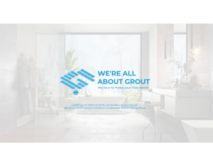 At, 'We're All About Grout', we love to make your tiles smile! | Design de Logo par Locke+