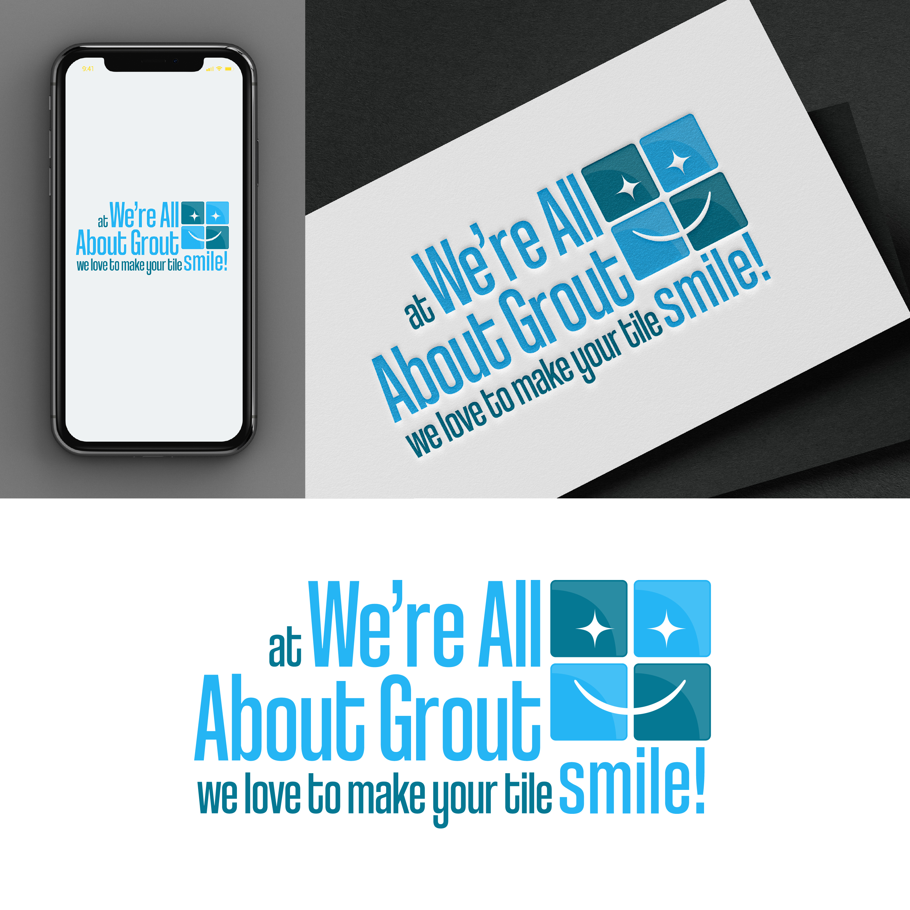 Logo Design by ICKE for Were All About Grout | Design #25122987