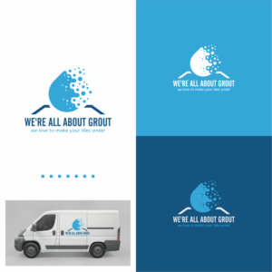At, 'We're All About Grout', we love to make your tiles smile! | Logo Design by Sibyle