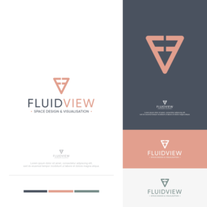 Fluid View Tagline:Space Design & Visualisation | Logo Design by Alexturner