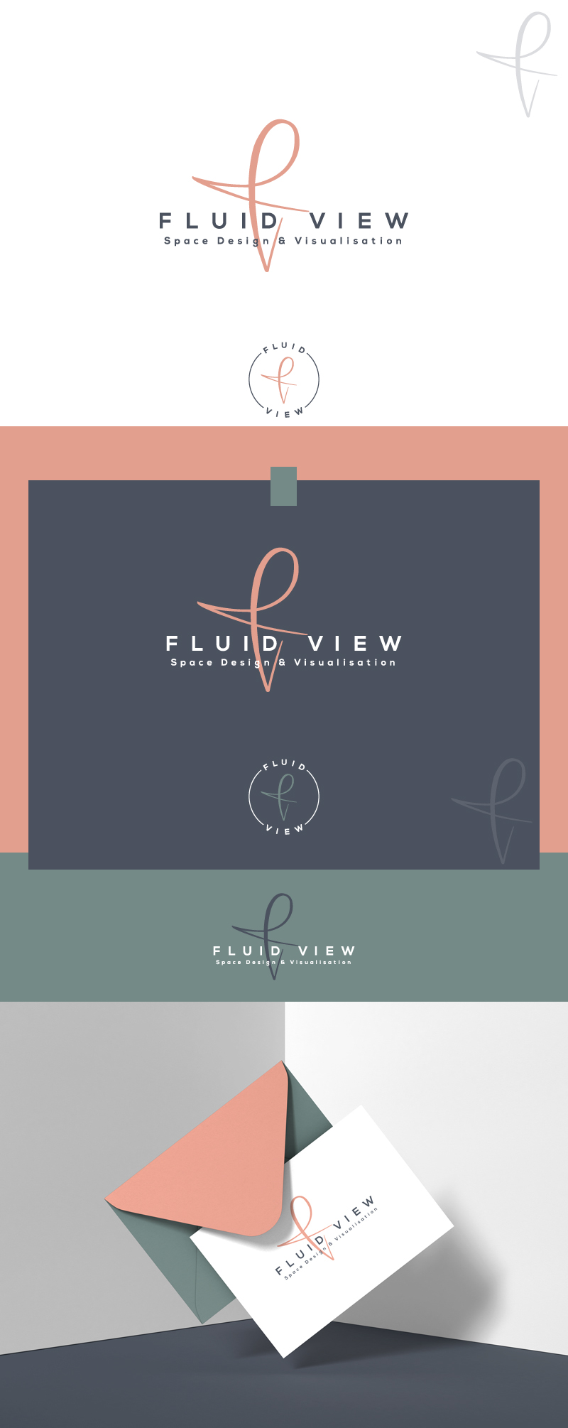 Professional, Elegant, Interior Design Logo Design for Fluid View ...