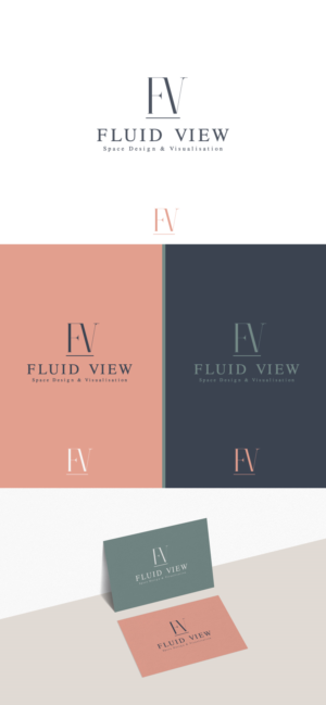 Fluid View Tagline:Space Design & Visualisation | Logo Design by AHGDesign