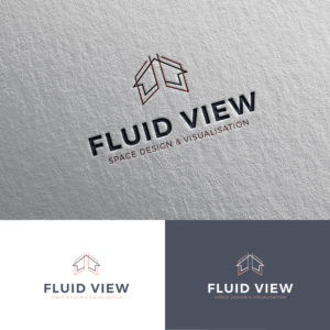 Fluid View Tagline:Space Design & Visualisation | Logo Design by Rii