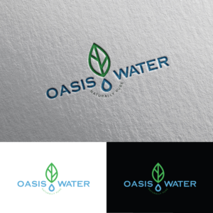 Oasis Water (tagline: Naturally Pure) | Logo Design by Rii