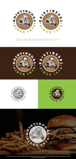 Kristinedal Burgers - since 1975 | Diseño de Logo por Kim Ji
