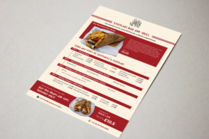 Greek Souvlaki Restaurant Menu Design | Diseño de Flyer por PAS-CREATIVE