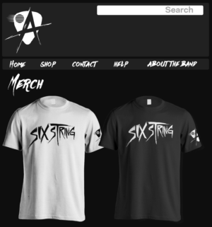 Six String Anarchy (Anarchy Symbol not Text) | T-Shirt-Design von mckirbz