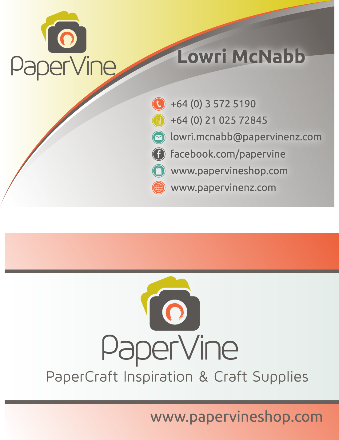 Business Card Design by Shehani for PaperVine | Design #3825524