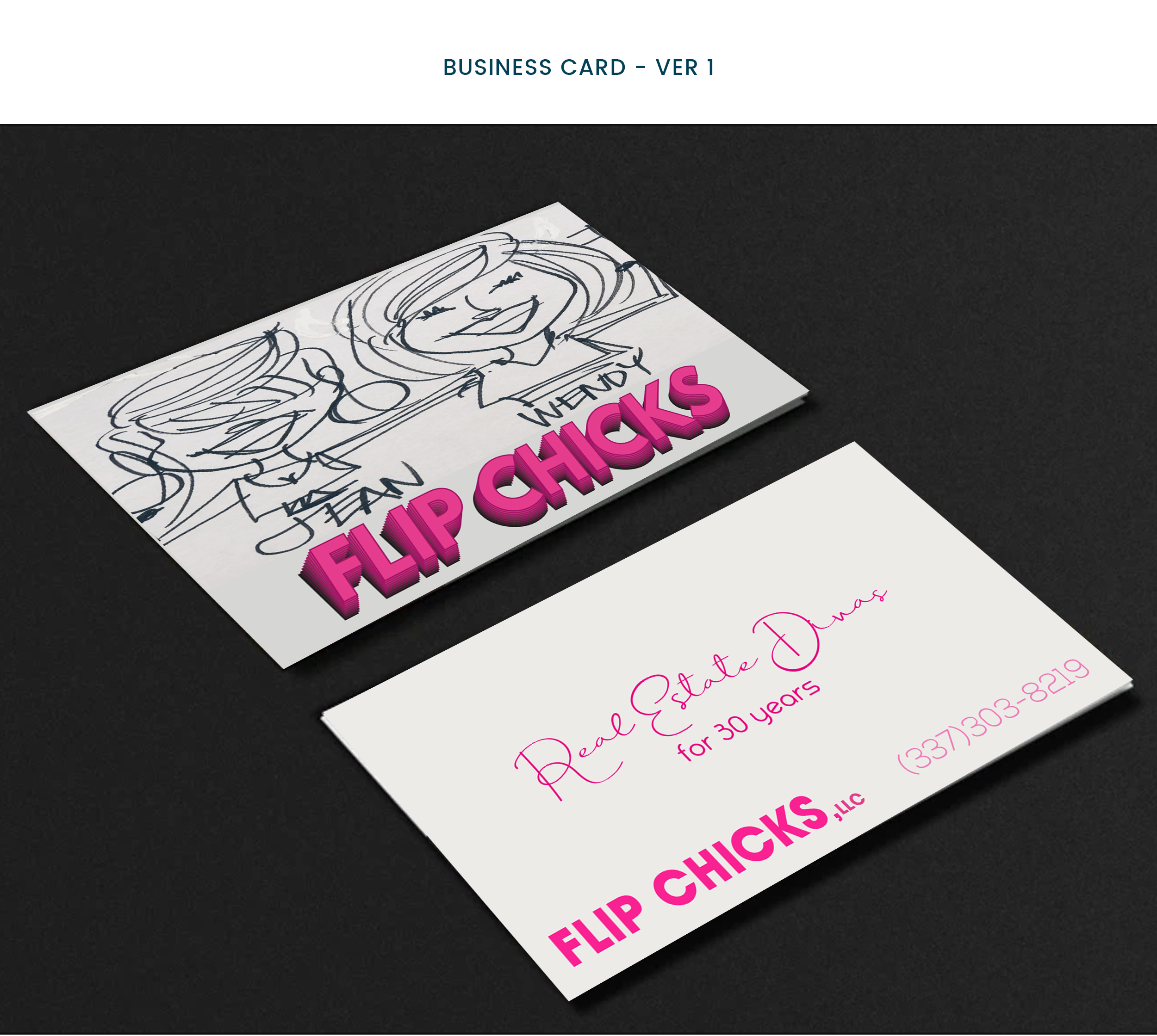 Visitenkarten-Design von Jeet Roy für FLIP CHICKS, LLC | Design: #25089899